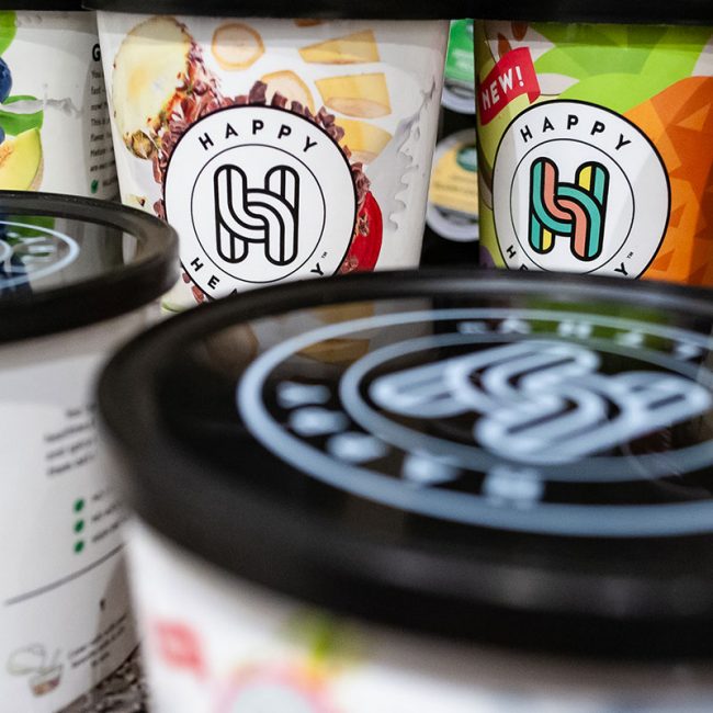 Happy Healthy | Packaging Design Raleigh | Generate Design Creative solutions Raleigh, Innovative design Raleigh, Raleigh creative services.